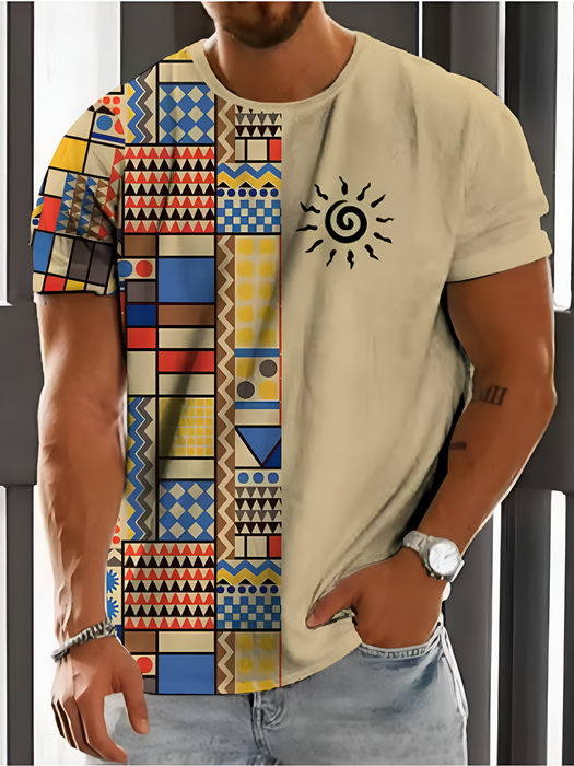 T-shirt à motif de tradition africaine