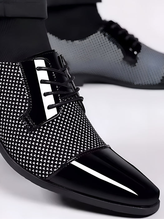 Chaussures oxfords en cuir verni à lacets