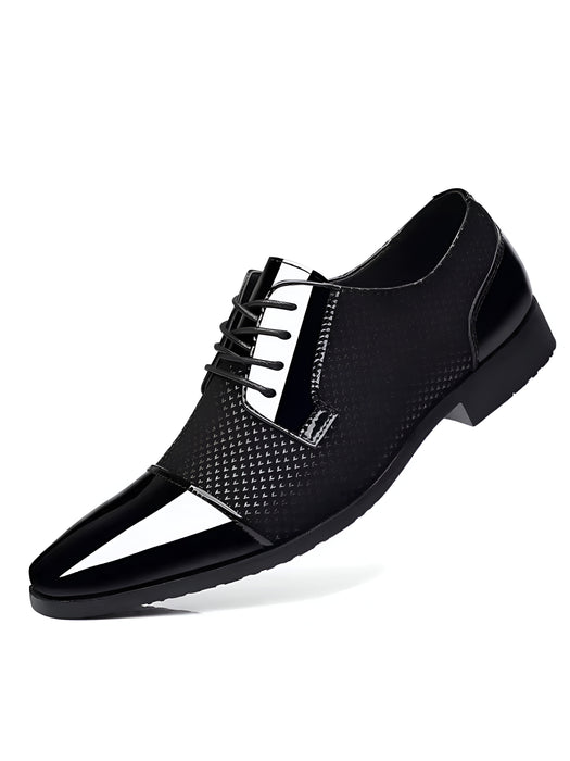 Chaussures oxfords en cuir verni à lacets