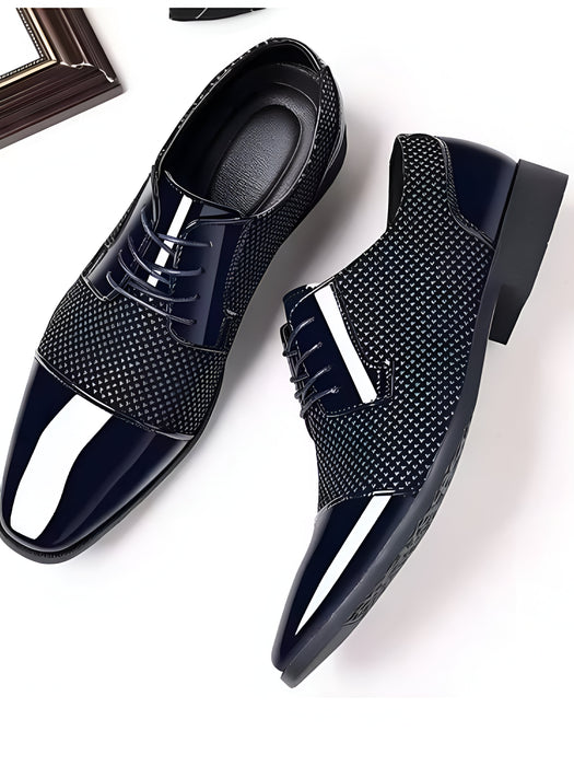 Chaussures oxfords en cuir verni à lacets