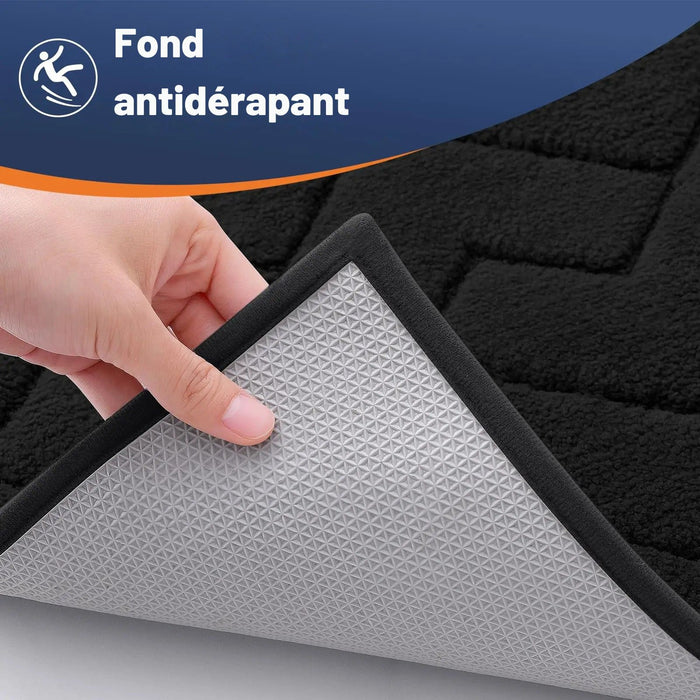 Paillasson anti-saleté imperméable lavable, durable, profil bas pour entrée intérieure et extérieure