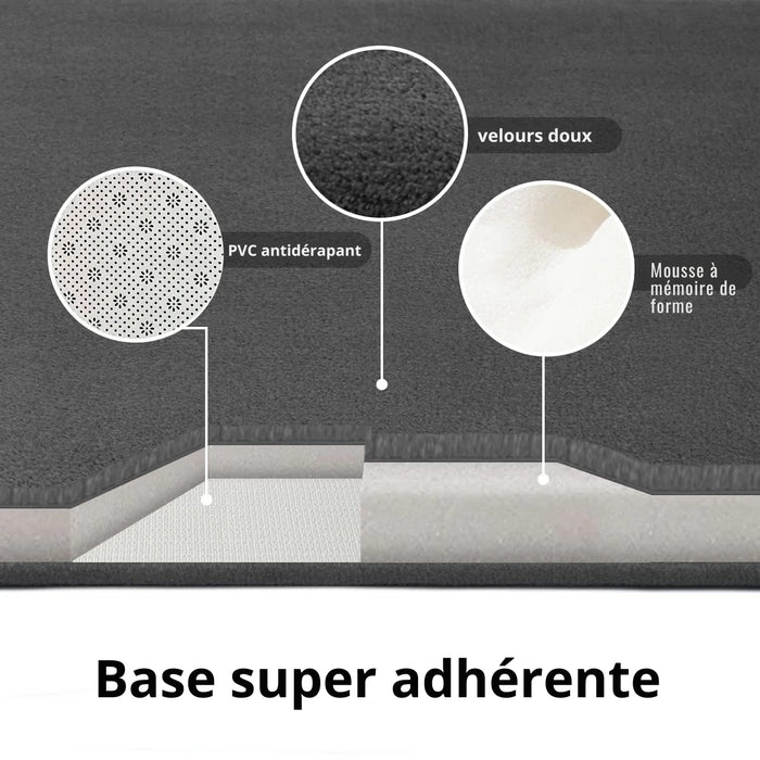 Tapis de bain 3D antidérapant ultra absorbant – Lavable en machine, séchage rapide