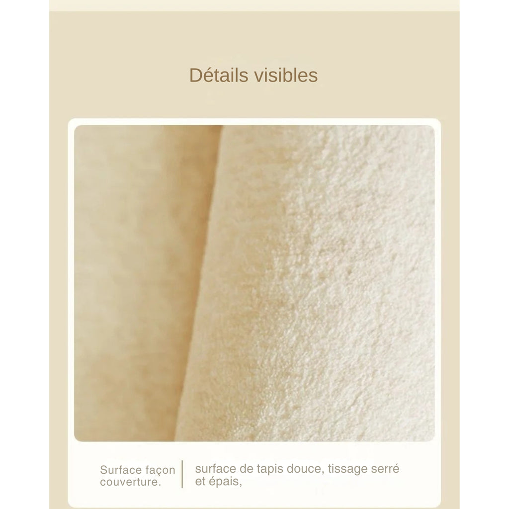 Grand tapis cachemire ultra doux lavable, antidérapant, crème – déco salon et chambre