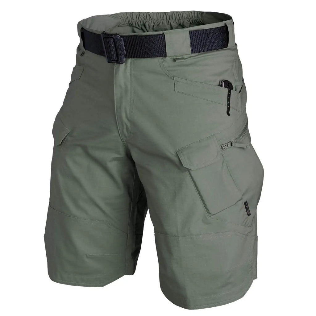 Short tactique imperméable avec poches zippées et ceinture intégrée
