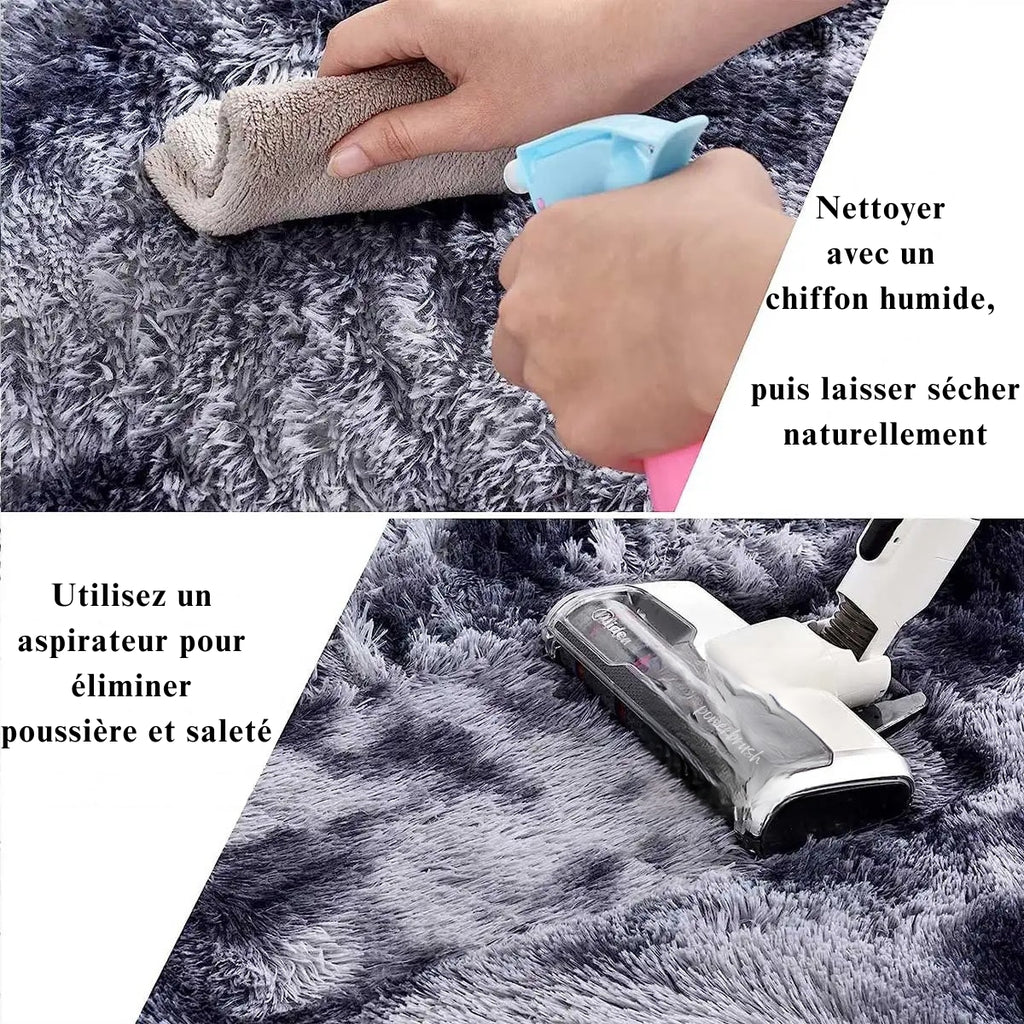 Tapis en peluche ultra doux pour salon et chambre – Moelleux, antidérapant, lavable et idéal chambre d’enfant