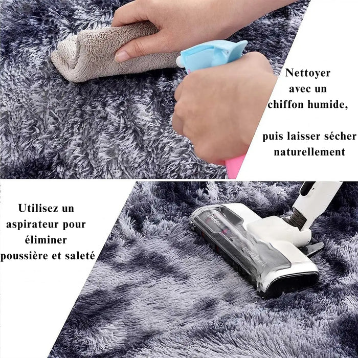 Tapis en peluche ultra doux pour salon et chambre – Moelleux, antidérapant, lavable et idéal chambre d’enfant