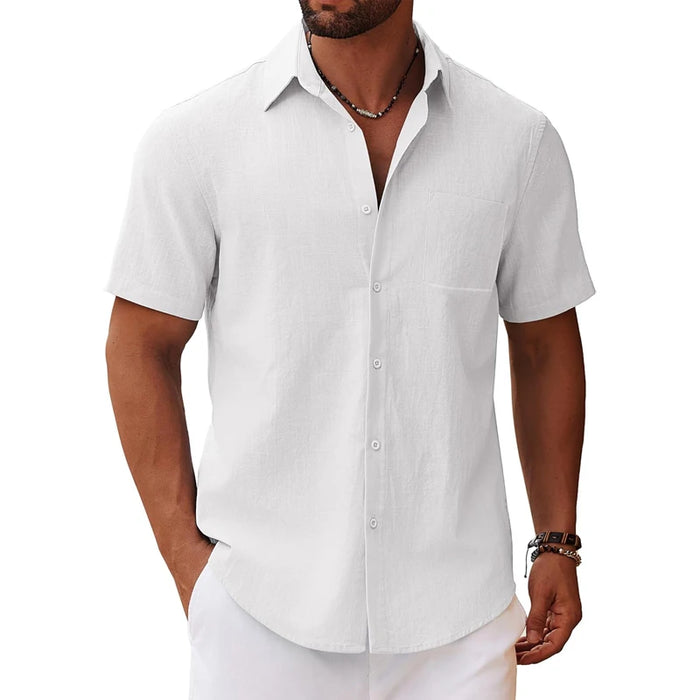 Chemise été manches courtes – col classique et coupe légère