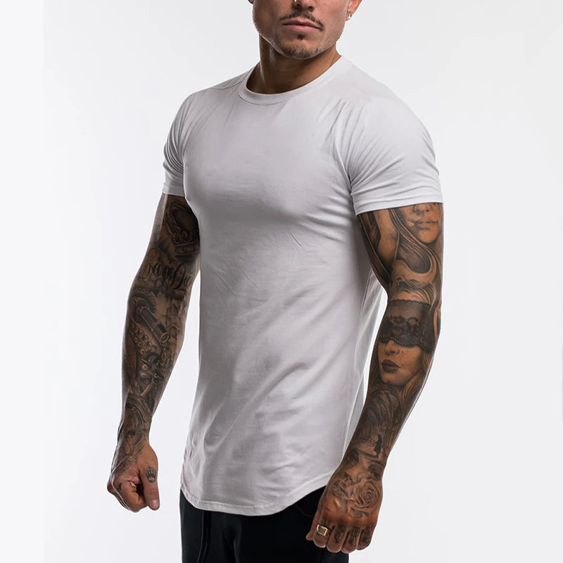 T-shirt slim décontracté col rond