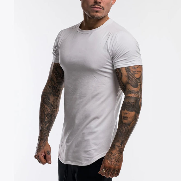 T-shirt slim décontracté col rond