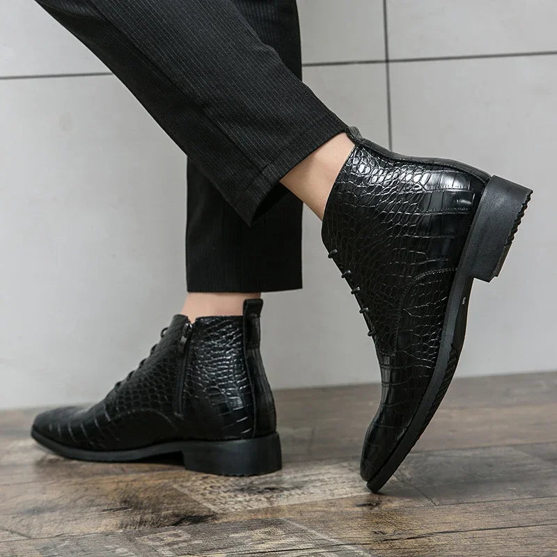 Bottes d'affaires style chelsea en cuir