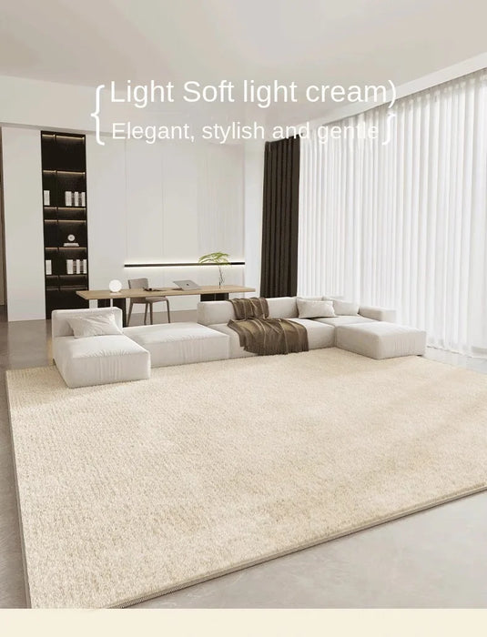 Grand tapis cachemire ultra doux lavable, antidérapant, crème – déco salon et chambre