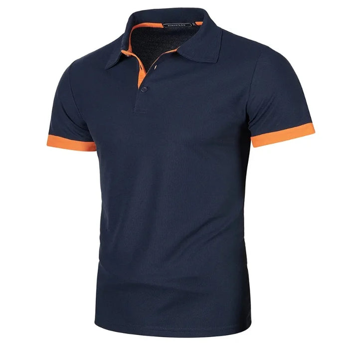 Polo manches courtes – streetwear léger été , couleur unie, col revers sport
