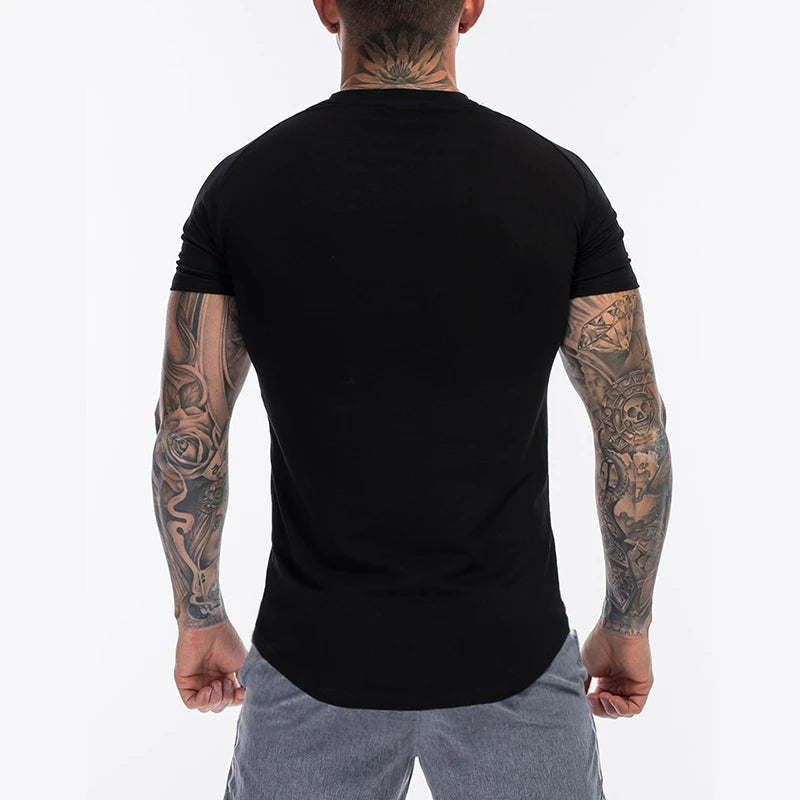 T-shirt slim décontracté col rond