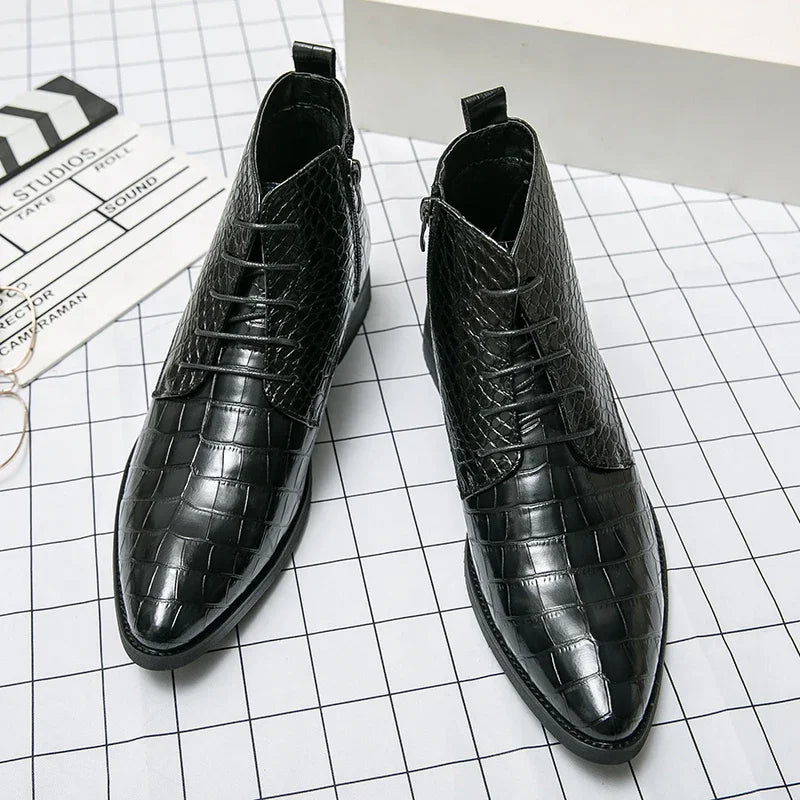 Bottes d'affaires style chelsea en cuir