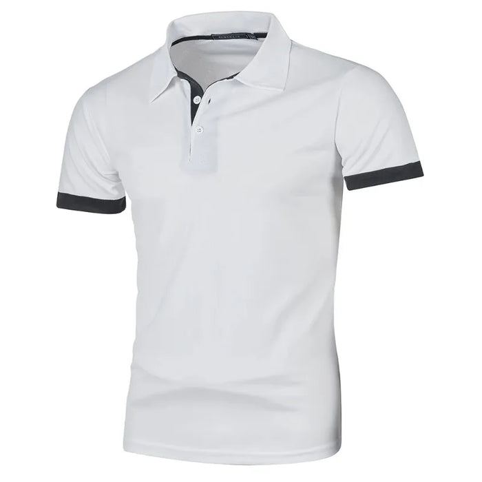 Polo manches courtes – streetwear léger été , couleur unie, col revers sport