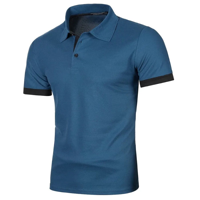 Polo manches courtes – streetwear léger été , couleur unie, col revers sport