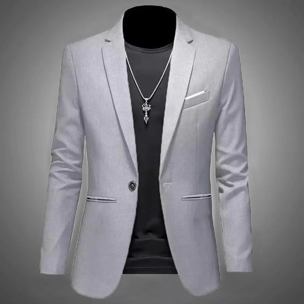 Blazer slim fit – veste de costume moderne élégante pour look chic décontracté
