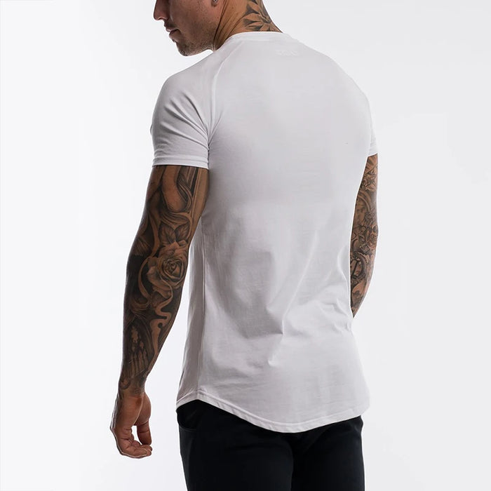 T-shirt slim décontracté col rond