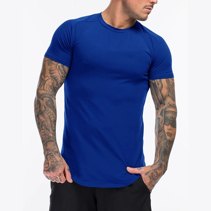 T-shirt slim décontracté col rond