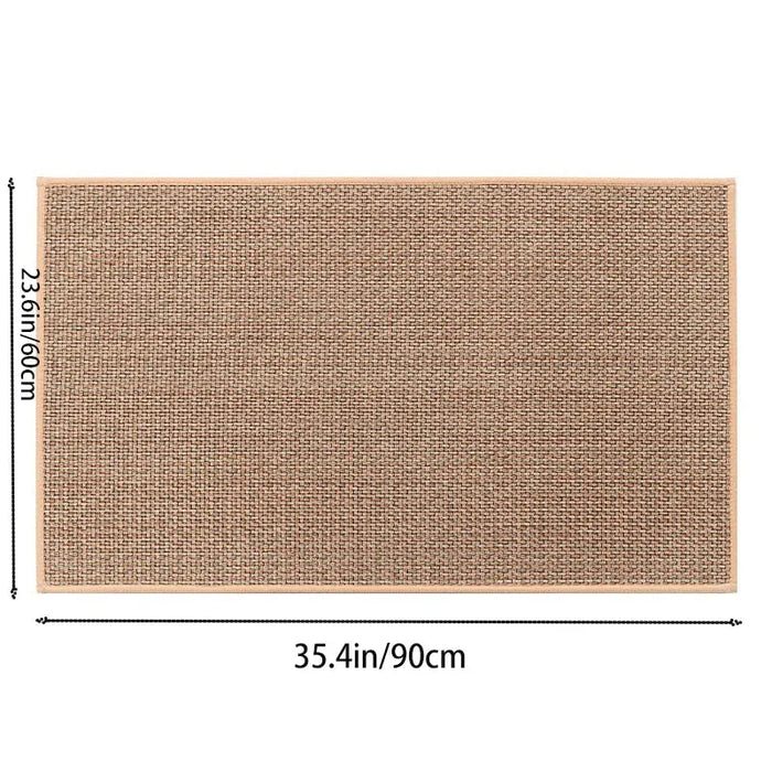 Tapis de cuisine antidérapant lavable – Faux sisal élégant avec dos en caoutchouc naturel