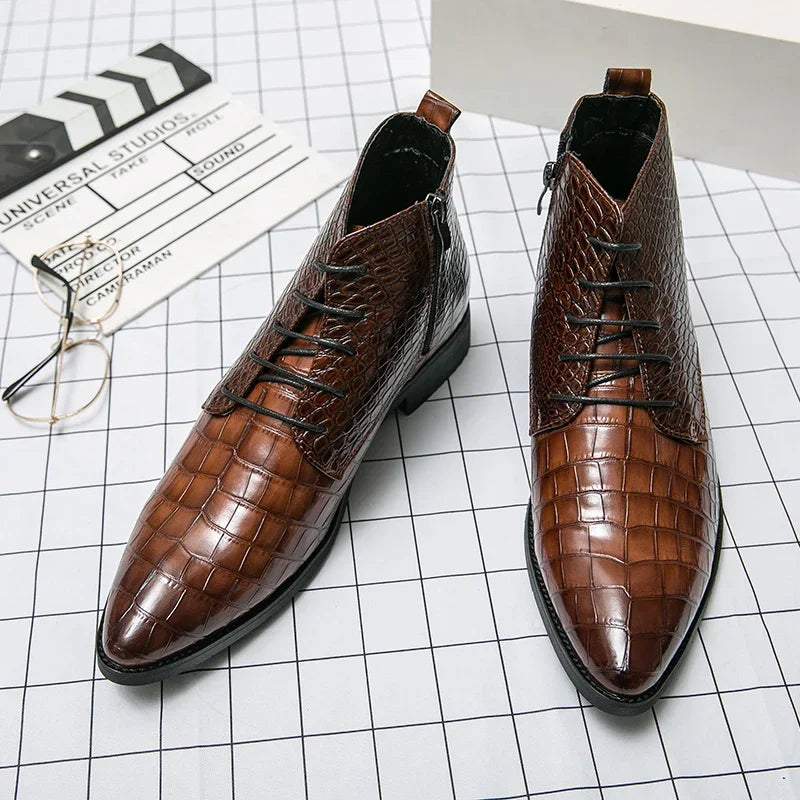 Bottes d'affaires style chelsea en cuir