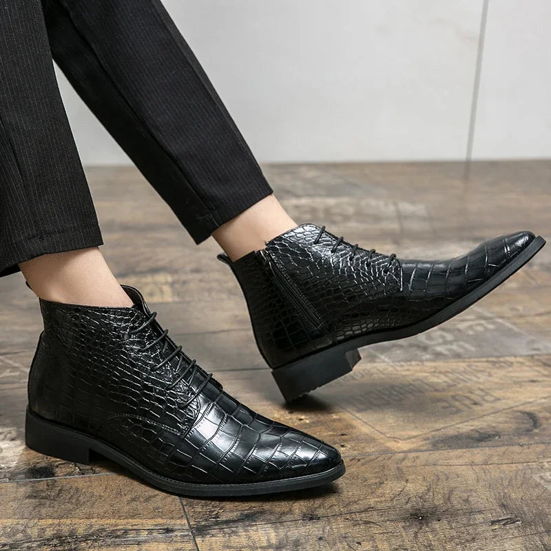 Bottes d'affaires style chelsea en cuir