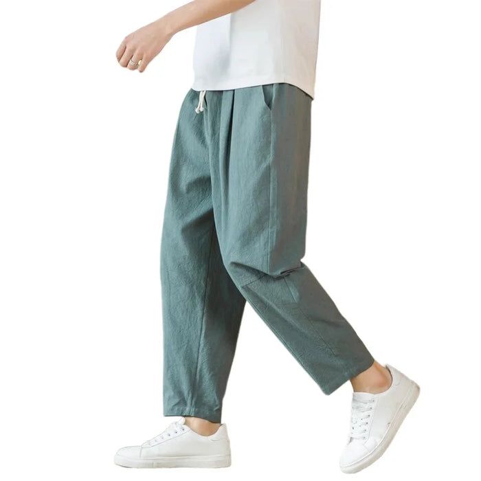 Pantalon décontracté taille élastique été