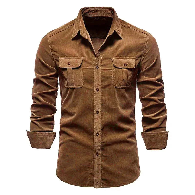 Chemise style militaire décontracté - coupe ajustée et style casual chic
