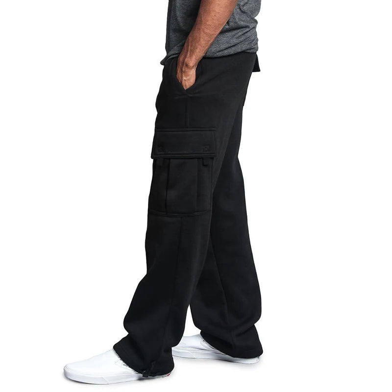 Pantalon jogging cargo – coupe large confortable avec poches Latérales