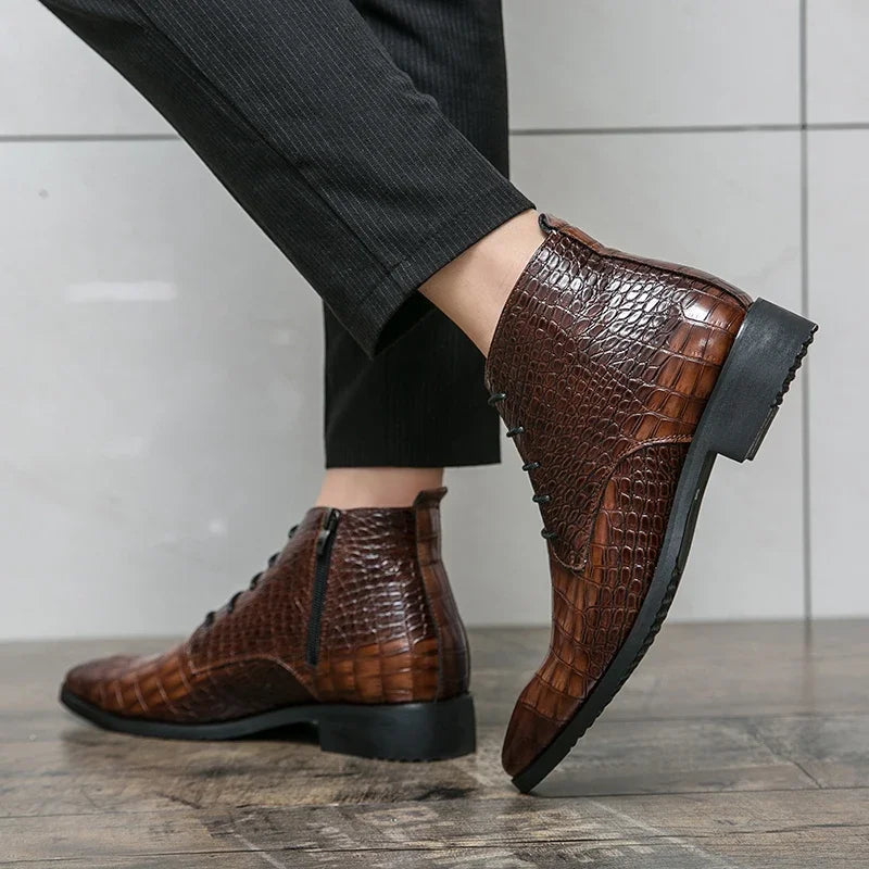 Bottes d'affaires style chelsea en cuir