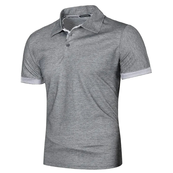 Polo manches courtes – streetwear léger été , couleur unie, col revers sport