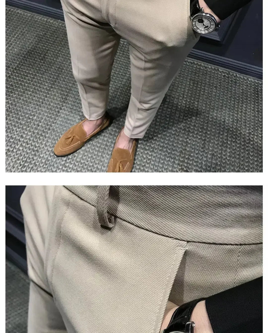 Pantalon décontracté coupe cintrée