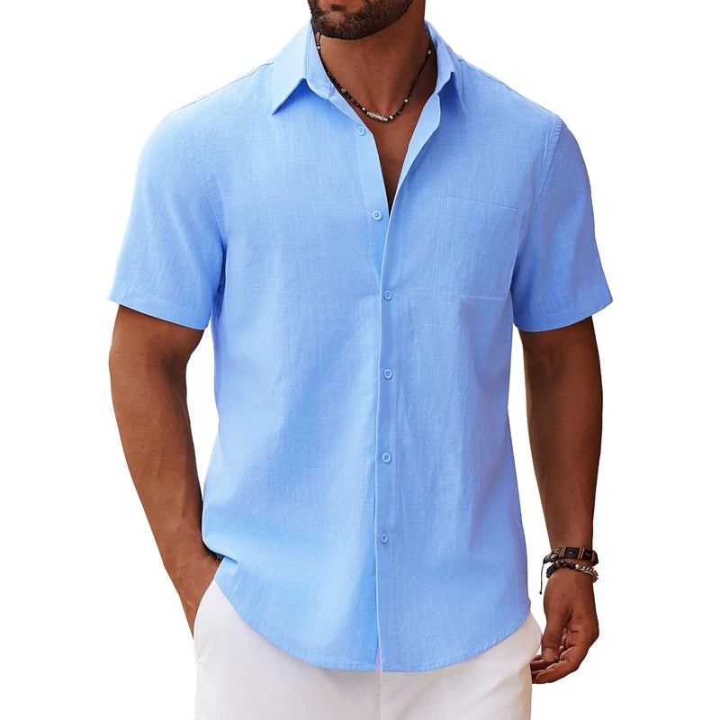 Chemise été manches courtes – col classique et coupe légère