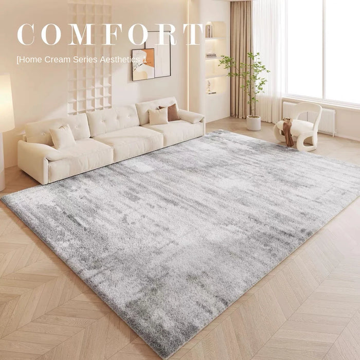 Grand tapis cachemire ultra doux lavable, antidérapant, crème – déco salon et chambre