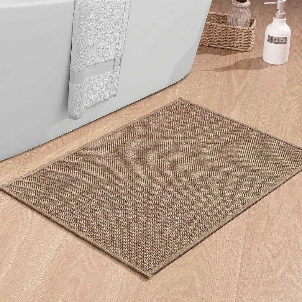 Tapis de cuisine antidérapant lavable – Faux sisal élégant avec dos en caoutchouc naturel
