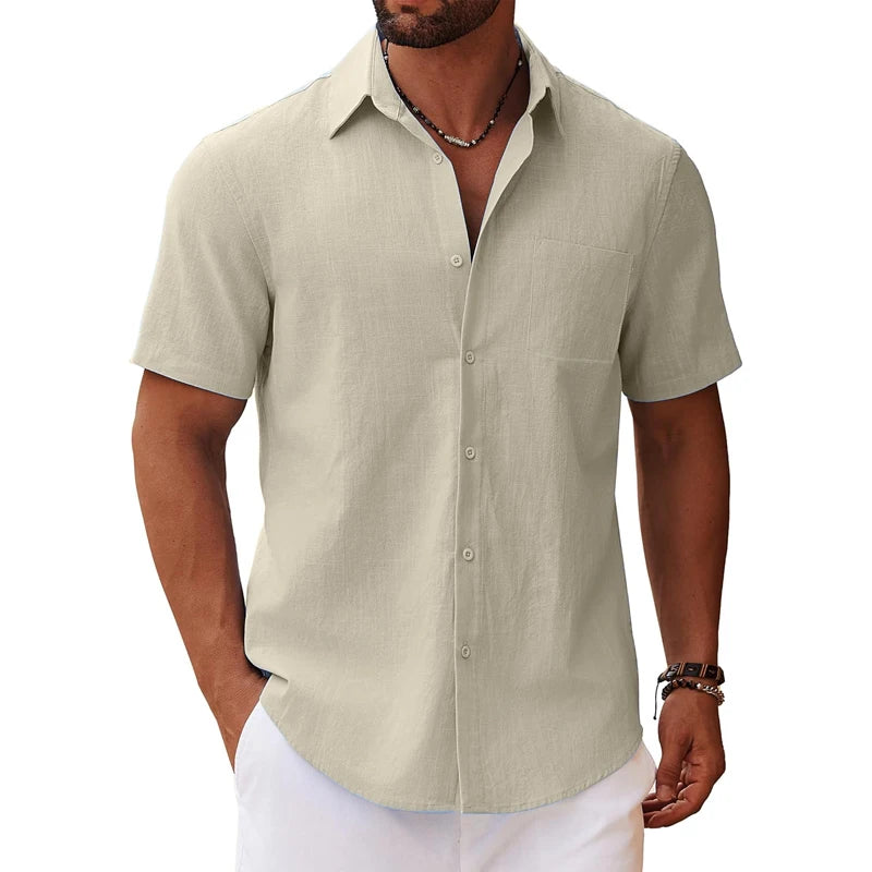 Chemise été manches courtes – col classique et coupe légère