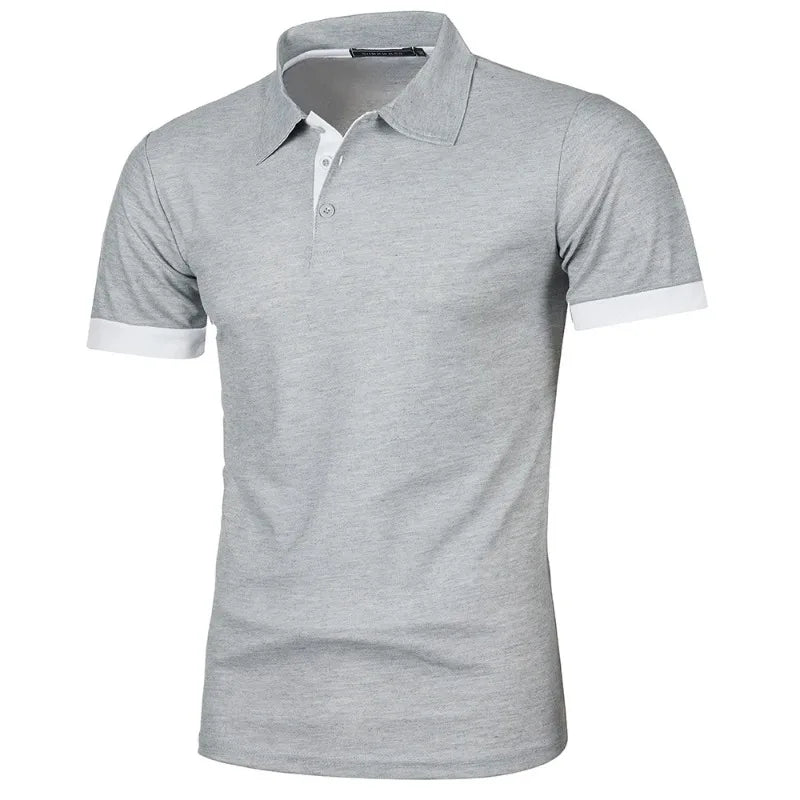 Polo manches courtes – streetwear léger été , couleur unie, col revers sport