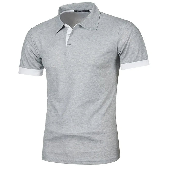 Polo manches courtes – streetwear léger été , couleur unie, col revers sport