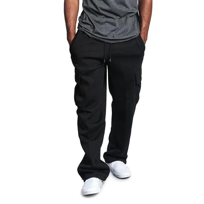 Pantalon jogging cargo – coupe large confortable avec poches Latérales