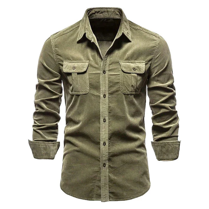 Chemise style militaire décontracté - coupe ajustée et style casual chic