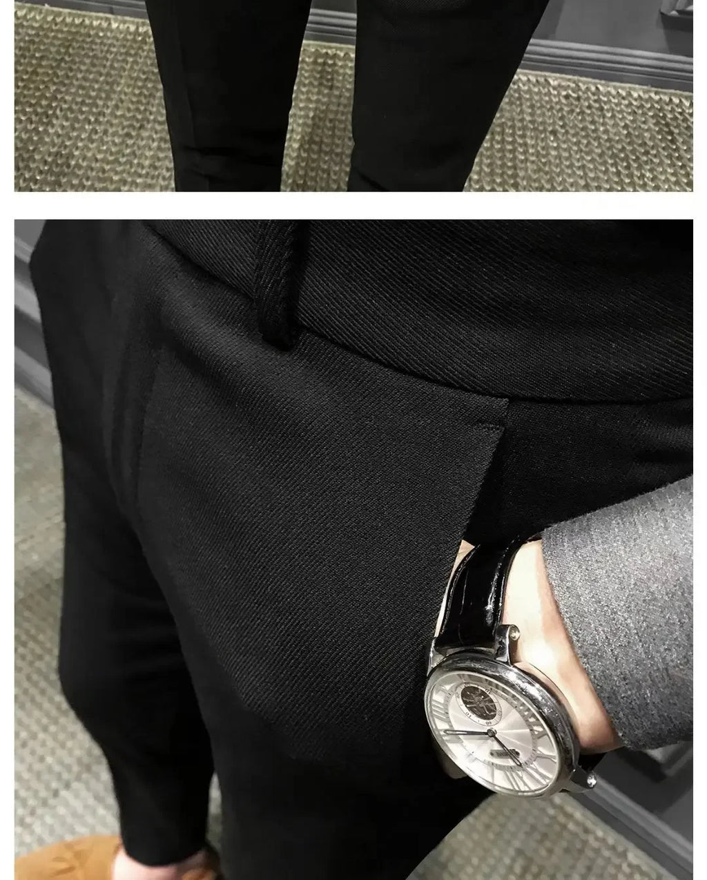 Pantalon décontracté coupe cintrée