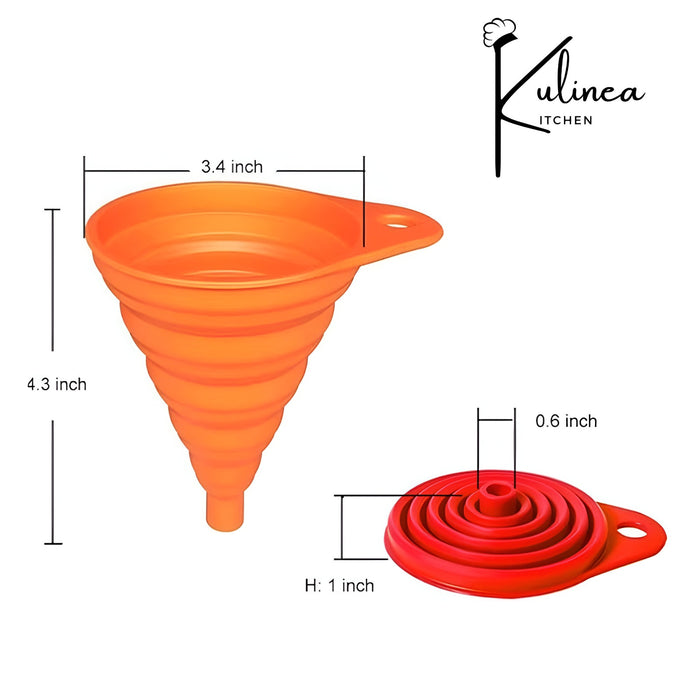 Mini Silicone Funnel Set of 4 Pcs